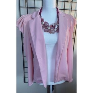 Vintage Love Nation Lightweight Jacket Pink Size M  Puff Long Sleeve